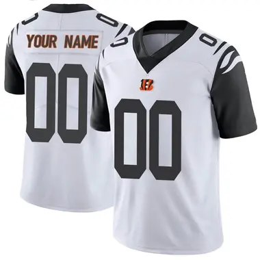 White Men's Custom Cincinnati Bengals Limited Color Rush Vapor Untouchable  Jersey